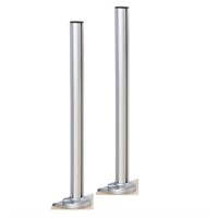 Axessline Toolbar - 2 stolpar, H850 mm inklusive 51 mm klämfäste, silv