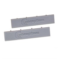 Uniform End Cover 01 - Toolbar, W16×L72 mm, pair, grey