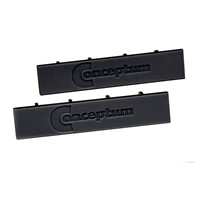 Uniform End Cover 01 - Toolbar, W16×L72 mm, pair, black