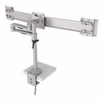Hold Dual Monitor Arm 22 - 2×4 kg, dual bar, silver