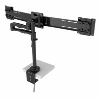 Hold Dual Monitor Arm 22 - 2×4 kg, dual bar, svart