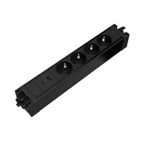 Axessline Outlet Strip - 4 eluttag typ F, 1 USB-C & 1 USB-A laddare, 1