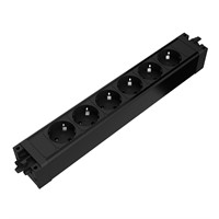 Axessline Outlet Strip - 6 socket typ F, GST-18i3