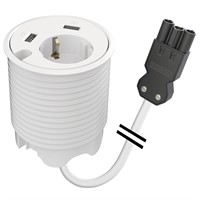 Powerdot 14 - 1 eluttag typ F, 2 USB-A laddare 12W, 1 kabelgenomföring