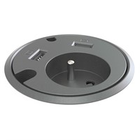Powerdot 14 - 1 socket type E, 2 USB-A charger 12W, 2 cable grommet, b