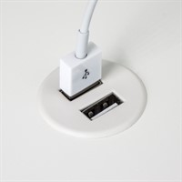 Axessline Micro - 2 USB-A laddare 10W, vit