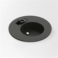 Powerdot Compact 60 - 1 eluttag typ E, 1 kabelgenomgöring, svart