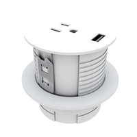 Powerdot Compact 61 - 1 eluttag typ B, 1 USB-A laddare 12W, vit