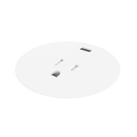 Powerdot Compact 62 - 1 eluttag typ B, 1 USB-C laddare 30W, vit