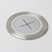 Axessline Wireless Charger - Ø 60 mm, borstad stål