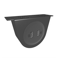 Powerdot Bracket 05 - Konsol inklusive 2 USB-A laddare, svart