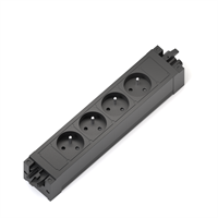 Axessline Outlet Connect - 4 socket type E, GST-18i3, black