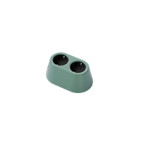 Nomad Block 02 - Fixed, 2 socket type F, stone cypress green
