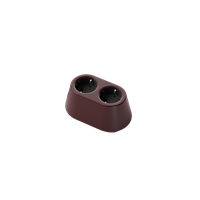 Nomad Block 02 - Fixed, 2 socket type F, black red
