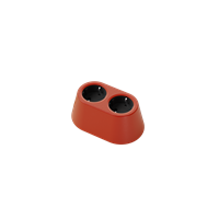 Nomad Block 02 - Fixed, 2 socket type F, vermilion red
