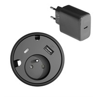 Powerdot 16 Kit 65 - PD16 typ E inklusive 65W laddare, svart