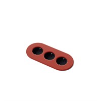 Nomad Strip 03 - 3 eluttag typ F, 3PC, vermilion red