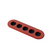 Nomad Strip 05 - 5 eluttag typ F, 3PC, vermilion red