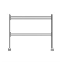 Toolbar, dubbel skena inkl. stolpar, för bord 1200 mm