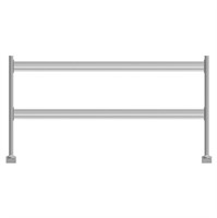 Toolbar, dubbel skena inkl. stolpar, för bord 1800 mm
